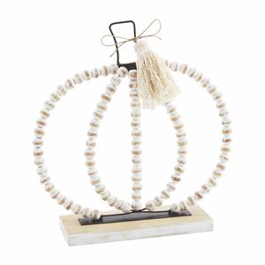 Med Beaded Pumpkin Sitter