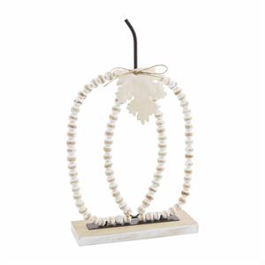 LG BEADED PUMPKIN SITTER