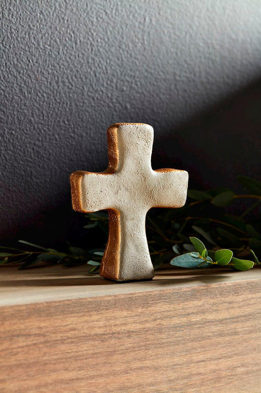 Gold Concrete Cross Sitter