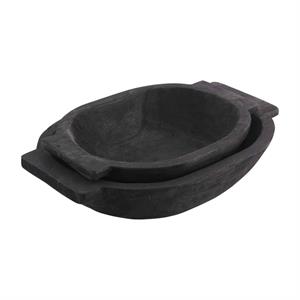 S Black Oval Dough Bowl