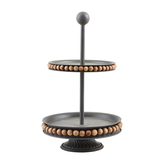 Tin Beaded Tiered Server