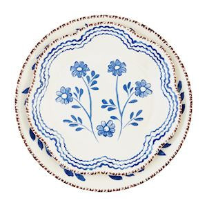 S Blue Floral Platter