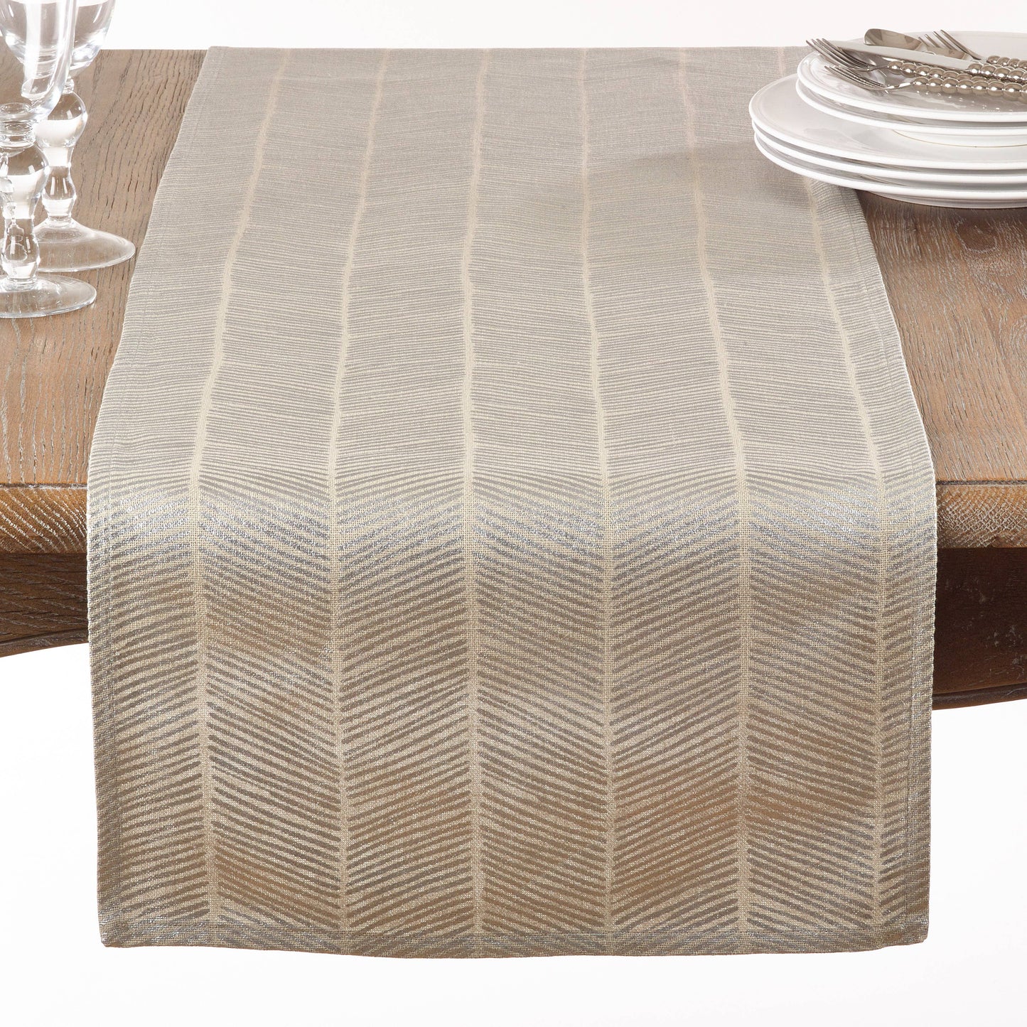Metallic Herringbone Design Runner