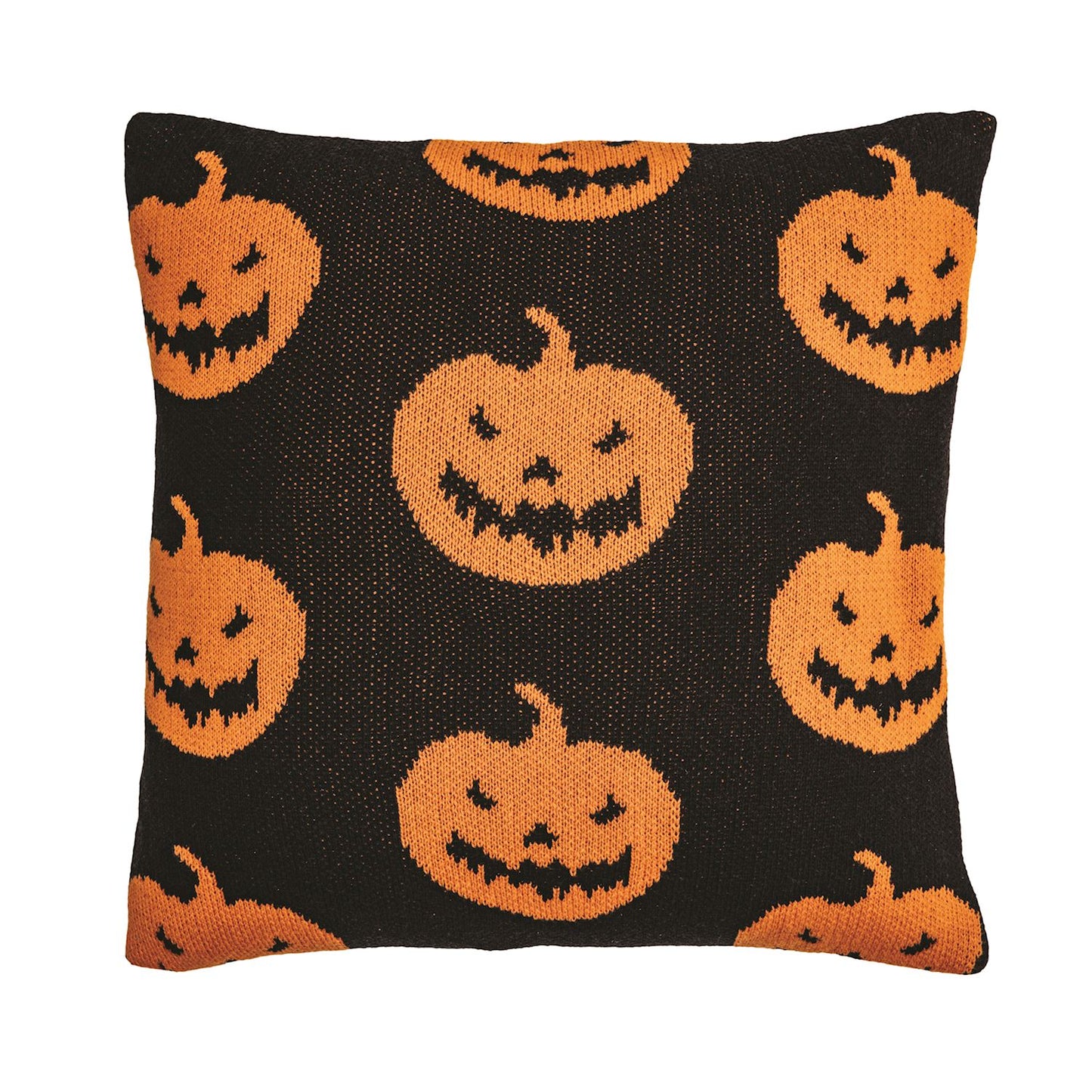 Pumpkin Halloween Knit Pillow