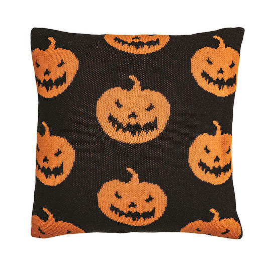 Pumpkin Halloween Knit Pillow