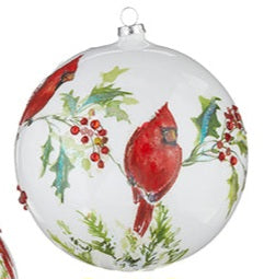 6" Cardinal Ball Ornament