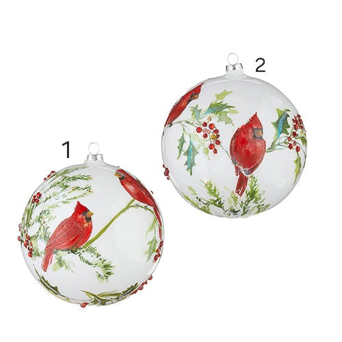 6" Cardinal Ball Ornament