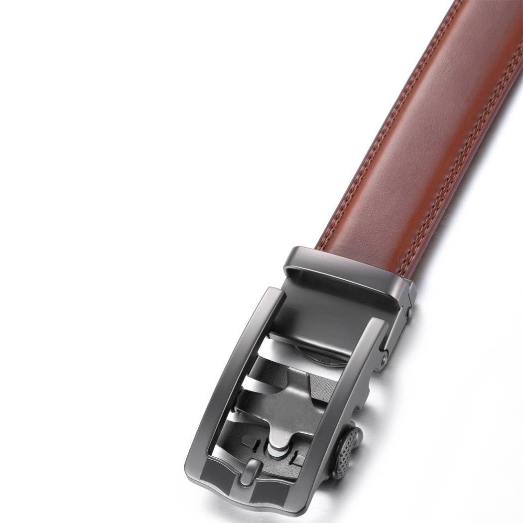 Horseshoe Leather Ratchet Belt