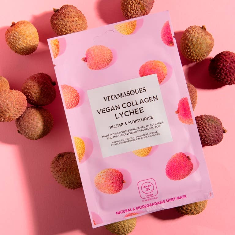 Vegan Collagen Lychee Face Sheet Mask