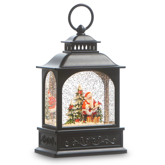 8.5" Santa in Forest Lighted Water Lantern
