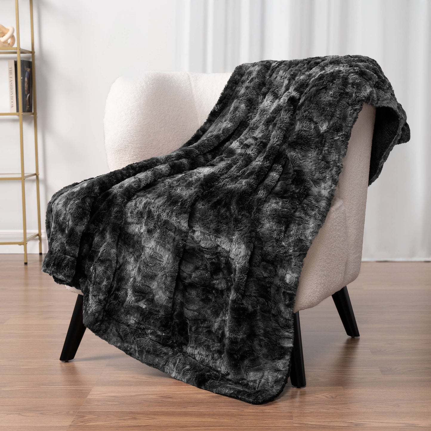 Minky Sherpa Throw Blanket