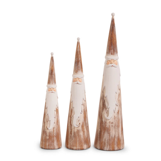 Natural Distressed Cone Santa   11.5", 13" or 16"