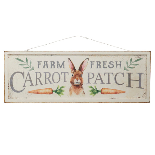 36" Distressed Carrot Patch Wall Art