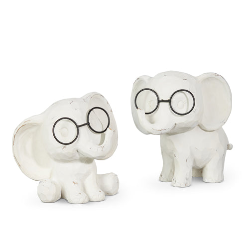 6.25" ELEPHANT WITH GLASSES  { 1 Pcs.}