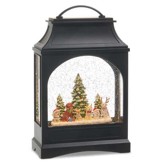 11" Santa's Best Friend Lighted Water Lantern