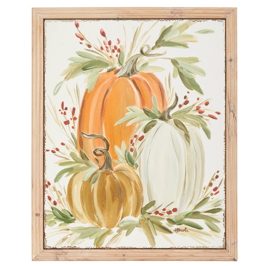 22" Harvest Pumpkin Patch Metal Wall Decor