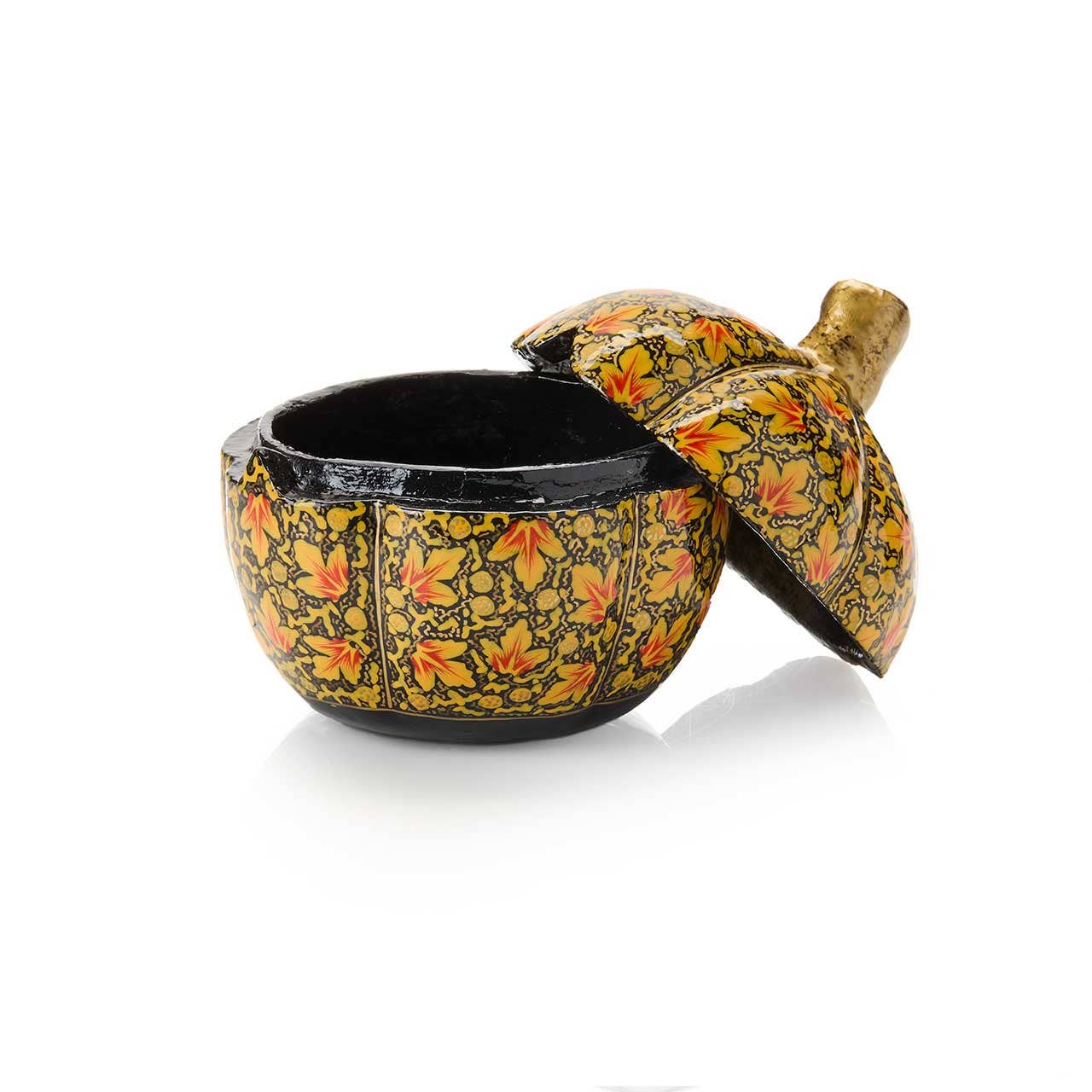 Golden Foliage Fall Pumpkin Trinket Box