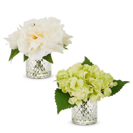 Hydrangea and White Peony Arrangement