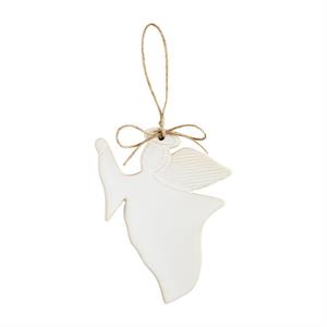 ANGEL WHITE GLAZED ORNAMENT