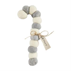 BRIGHT CANE FELT ORNAMENT