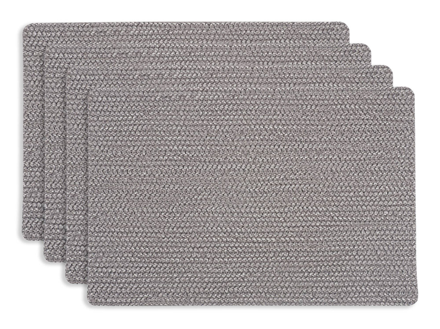 KAF Home Twist Vinyl Placemat, 12" x 18": Gray