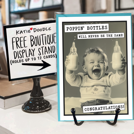 Poppin Bottles Funny Baby Shower Card | Greeting Card