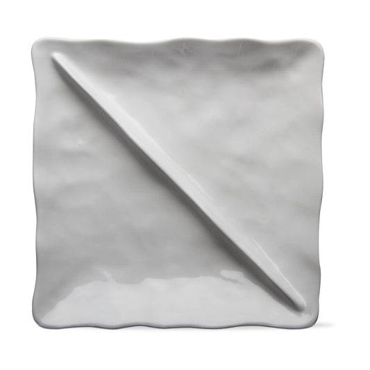 Formoso Divided Dish White Stoneware
