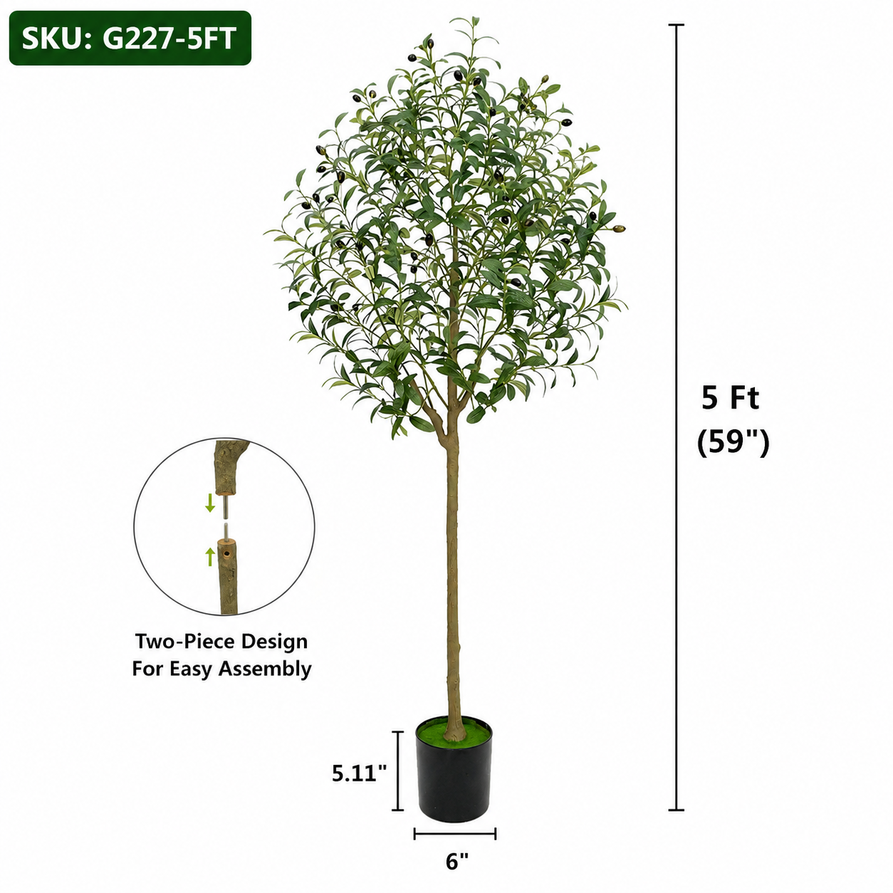 Artificial Realistic Olive Trees-13 sizes