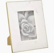 4 x 6 Marble Gold Rimmed Frame