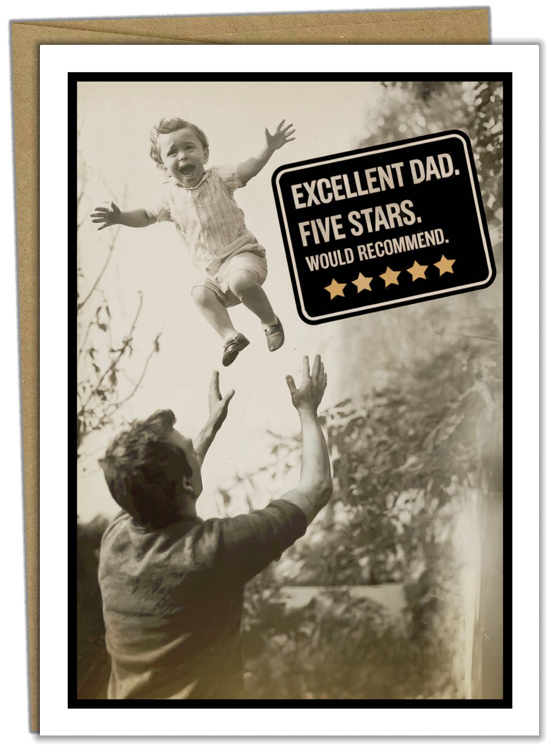 Five Stars  Funny Fathers Day Cards ,Made in US