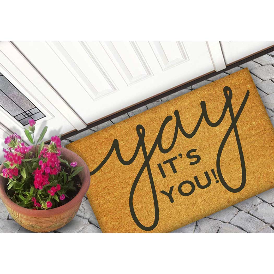 18x30 Coir Doormat Yay It's You