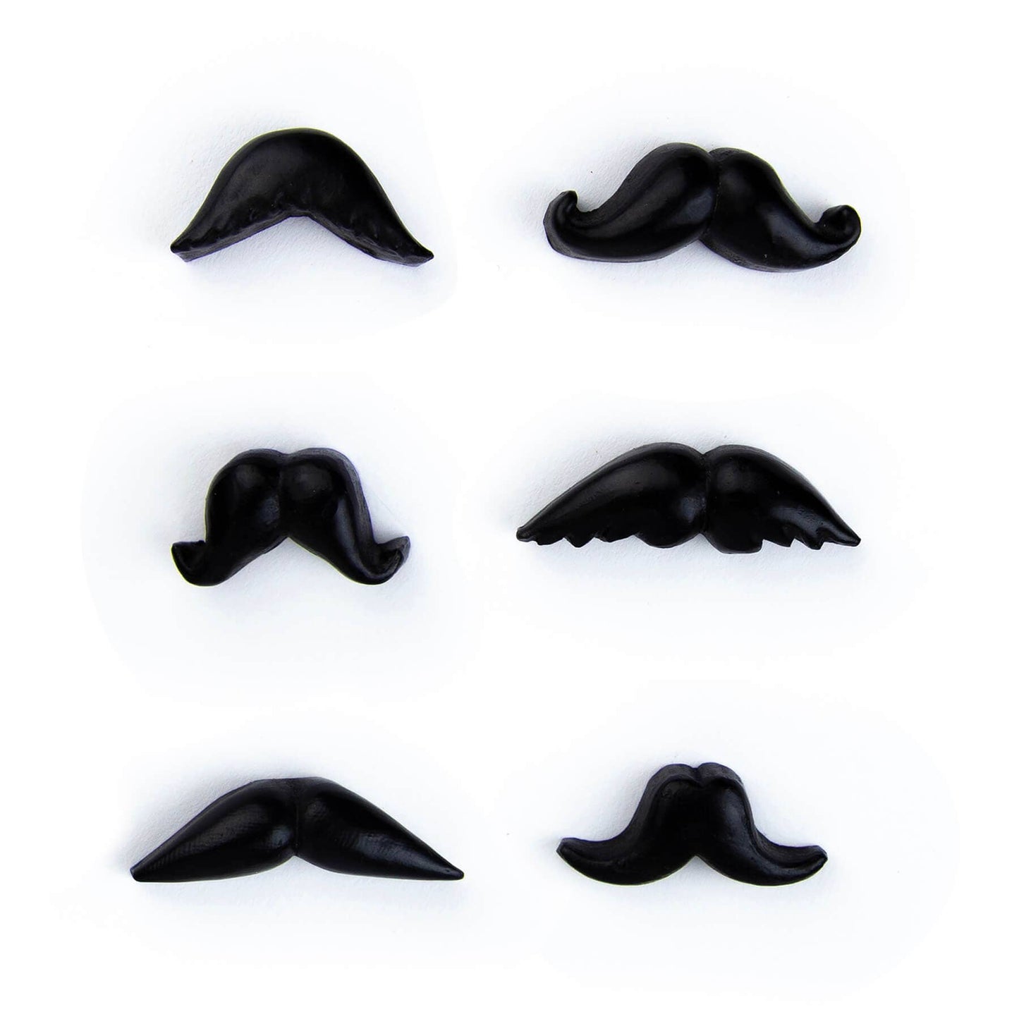 Colorful MUSTACHE magnets s/6