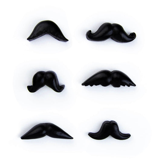 Colorful MUSTACHE magnets s/6