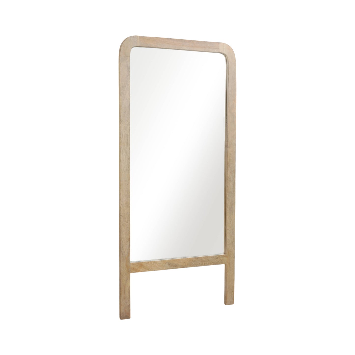 Mirror - Brown Wood Glass Full-Length Leaner Footed, 60 in.