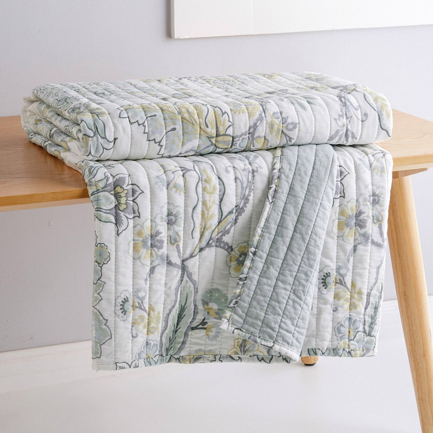 Ophelia Quilted Throw: Spa