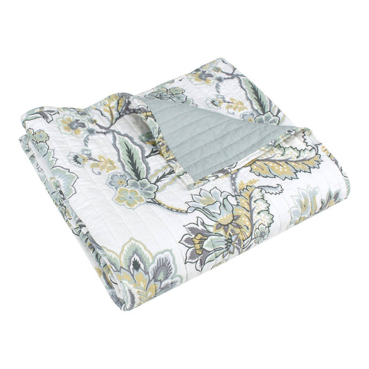 Ophelia Quilted Throw: Spa
