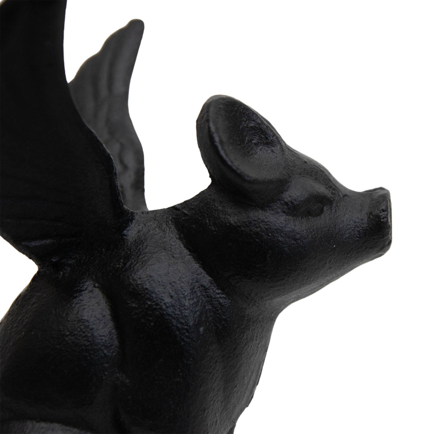 Flying Pig Figure Black