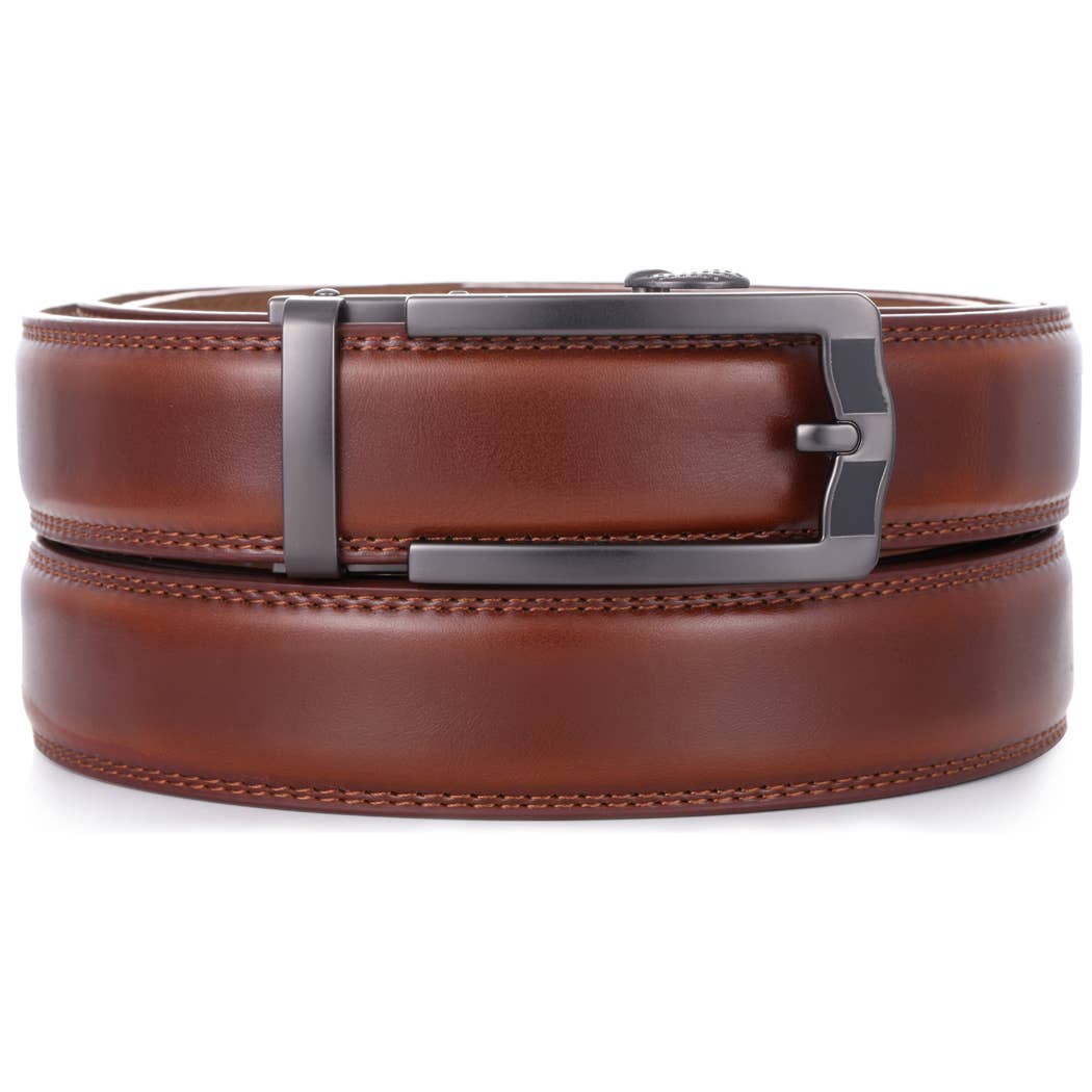 Horseshoe Leather Ratchet Belt