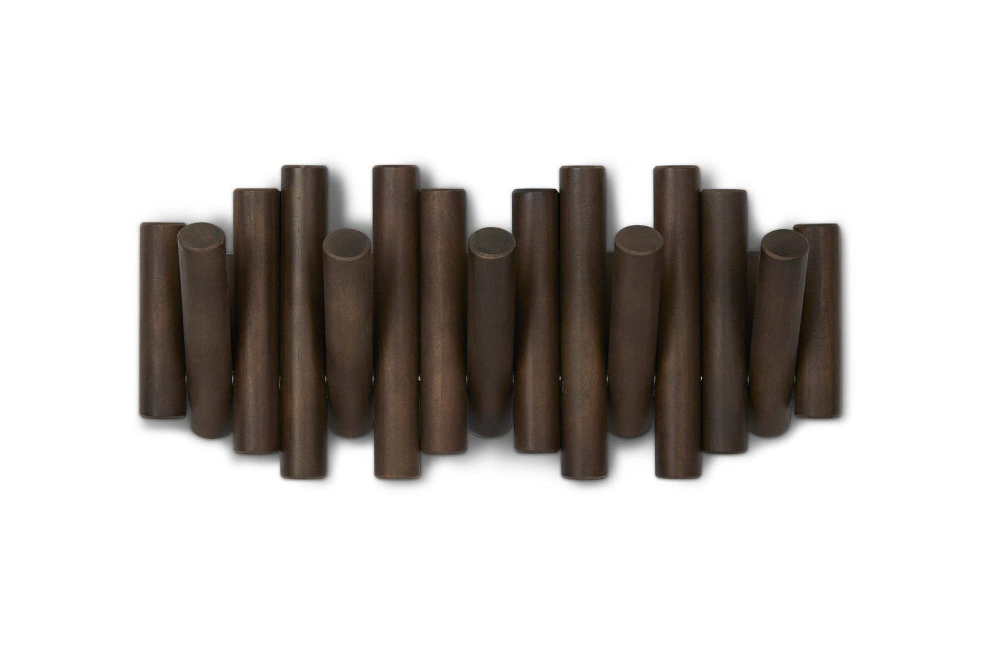 Picket Wall-Mounted Coat Rack Rail Hook: Black