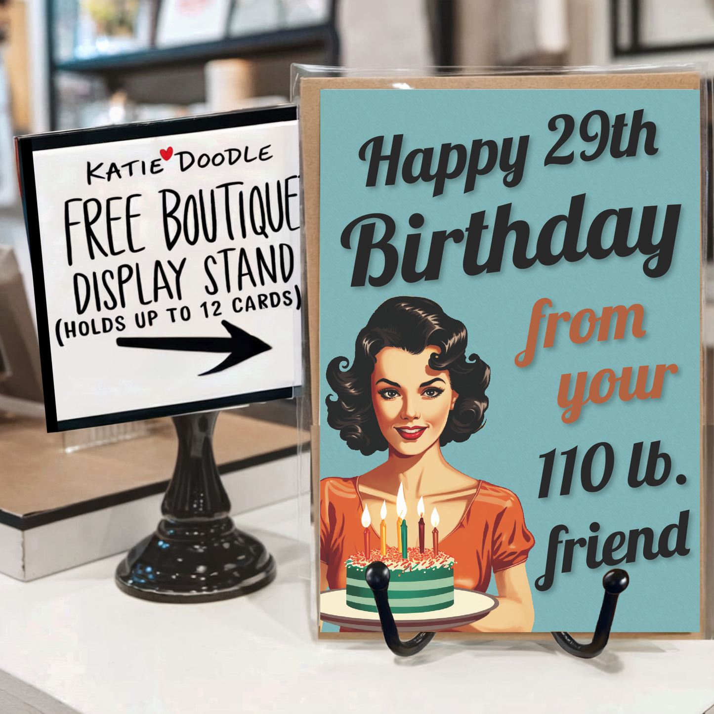 Birthday Card, 29th birthday Greeting Card, Funny Card