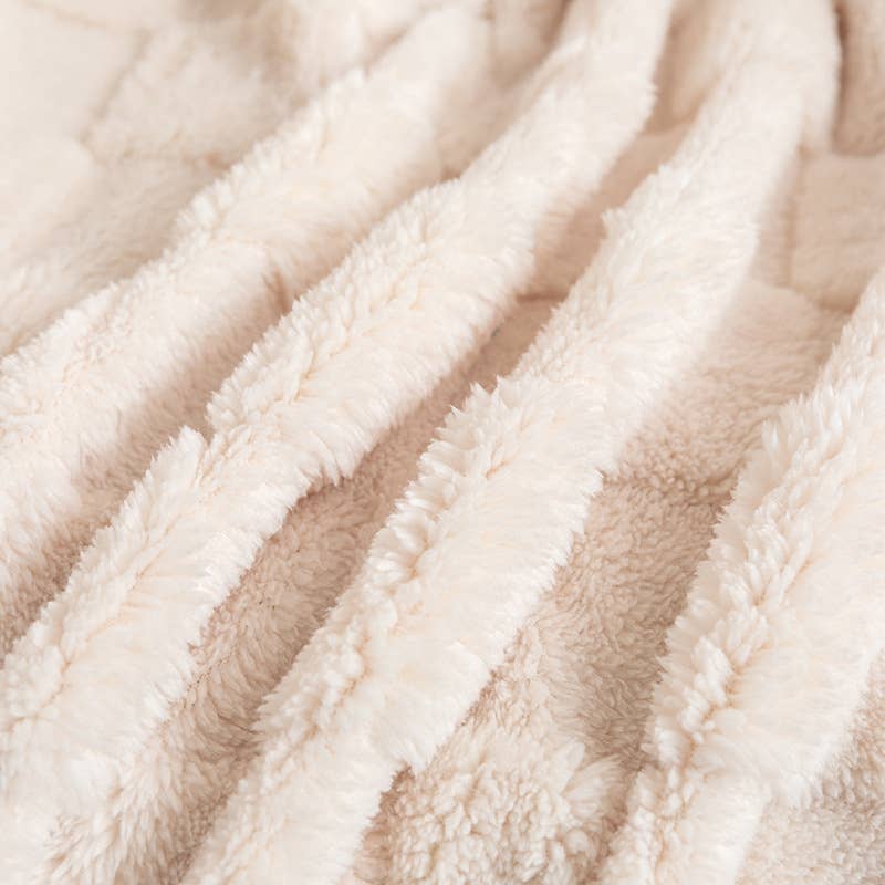 Cozy Checkerboard Textured Throw Blanket