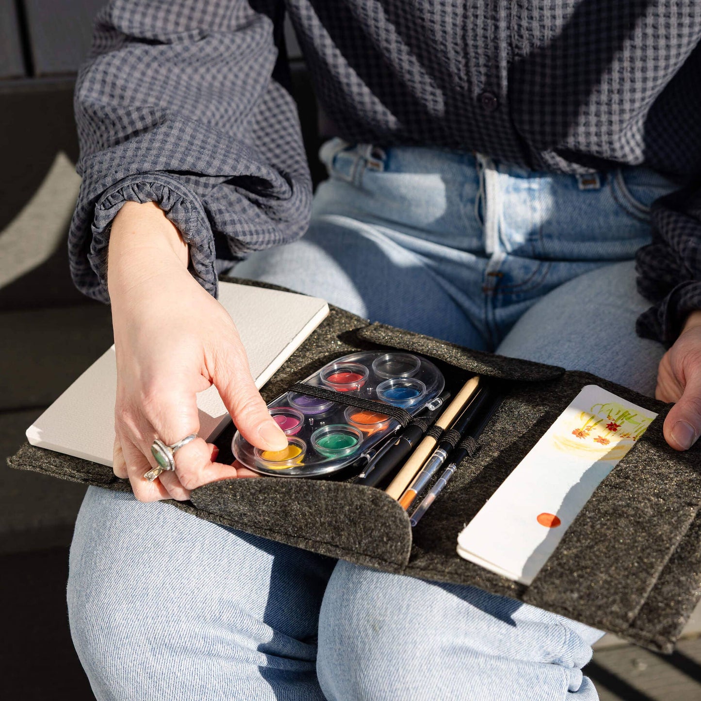 JOTBLOCK travel postcard watercolor paint set