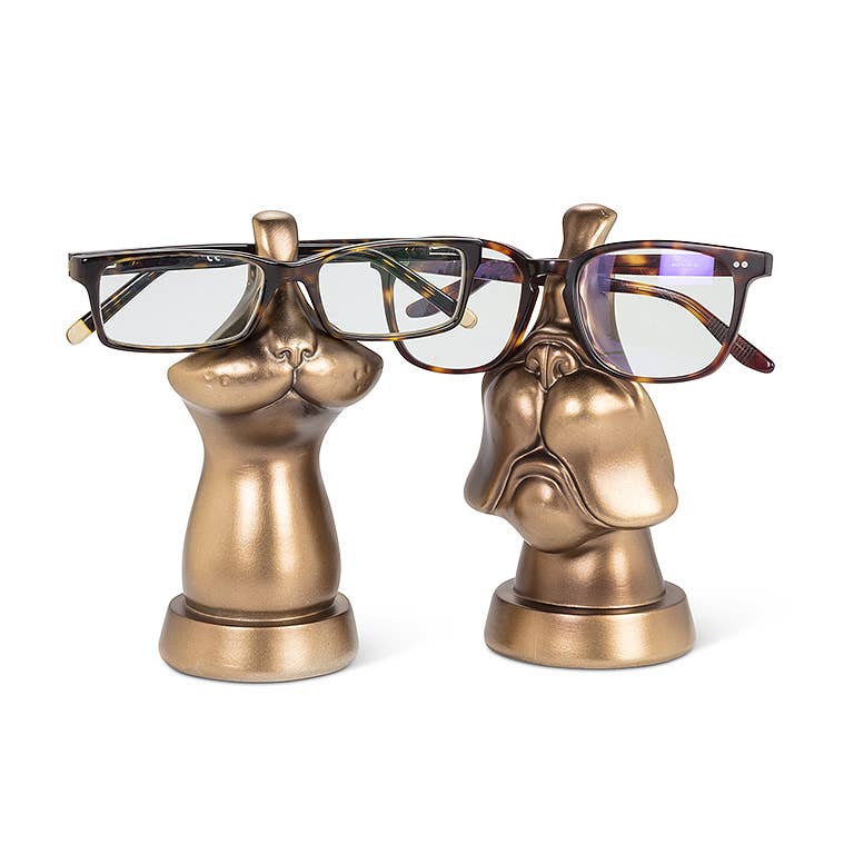 Dog Face Eyeglass Holder-Bronze-6"H-1693