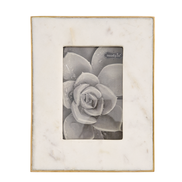 5 x 7 Marble Gold Rimmed Frame