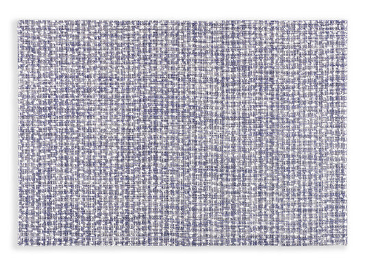KAF Home Bow Knot Vinyl Placemat, 13" x 18": Blue