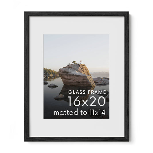 Black Oak Frame with Glass: 16x20