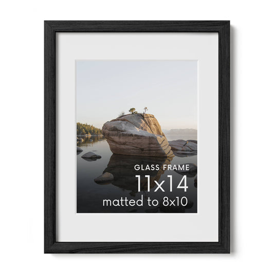 Black Oak Frame with Glass: 11x14