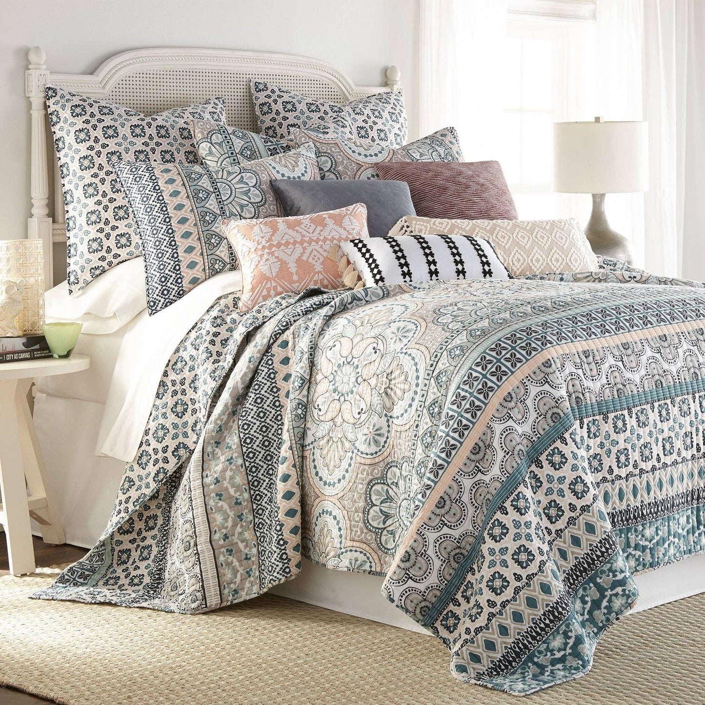 Addie Cream Diamond Fringe Pillow