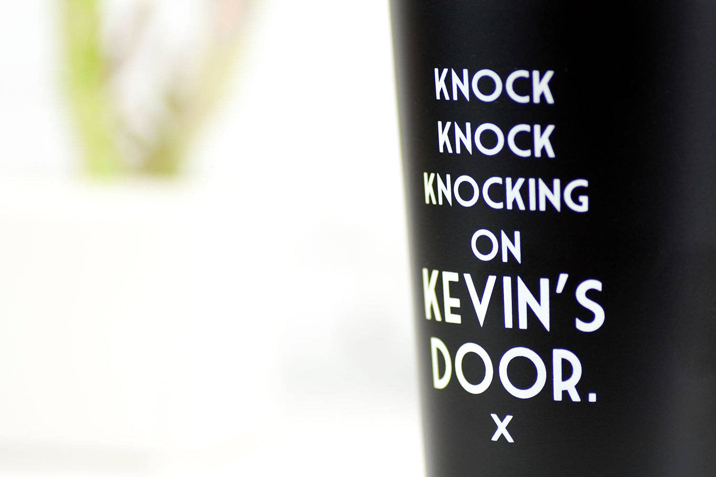 Knock, knock, knocking on Kevin's door... Mistaken Lyrics Pint Glass.