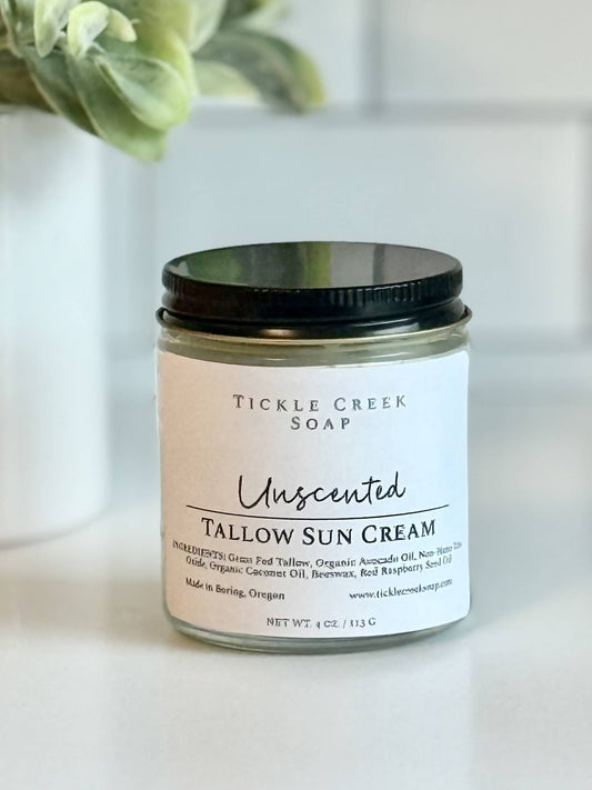 Tallow Sun Cream (Natural Mineral Sunscreen)